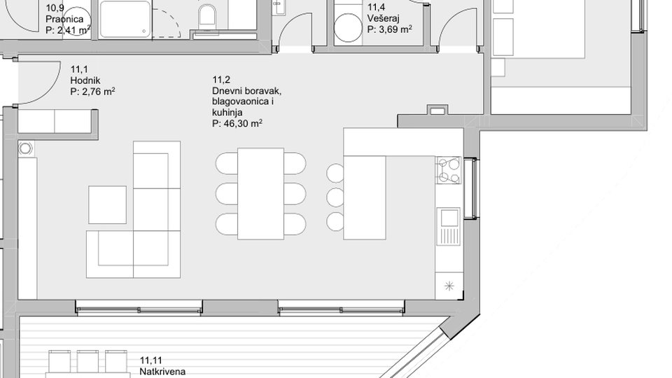 Runtergesetzt bis 01.September - VODICE - nur 300m zum Meer- 4 Zimmer Wohnung in einem Gebäude mit Aufzug und GARAGE